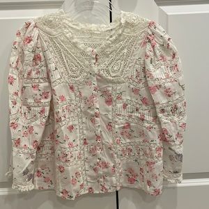 Loveshack Fancy Draper Blouse